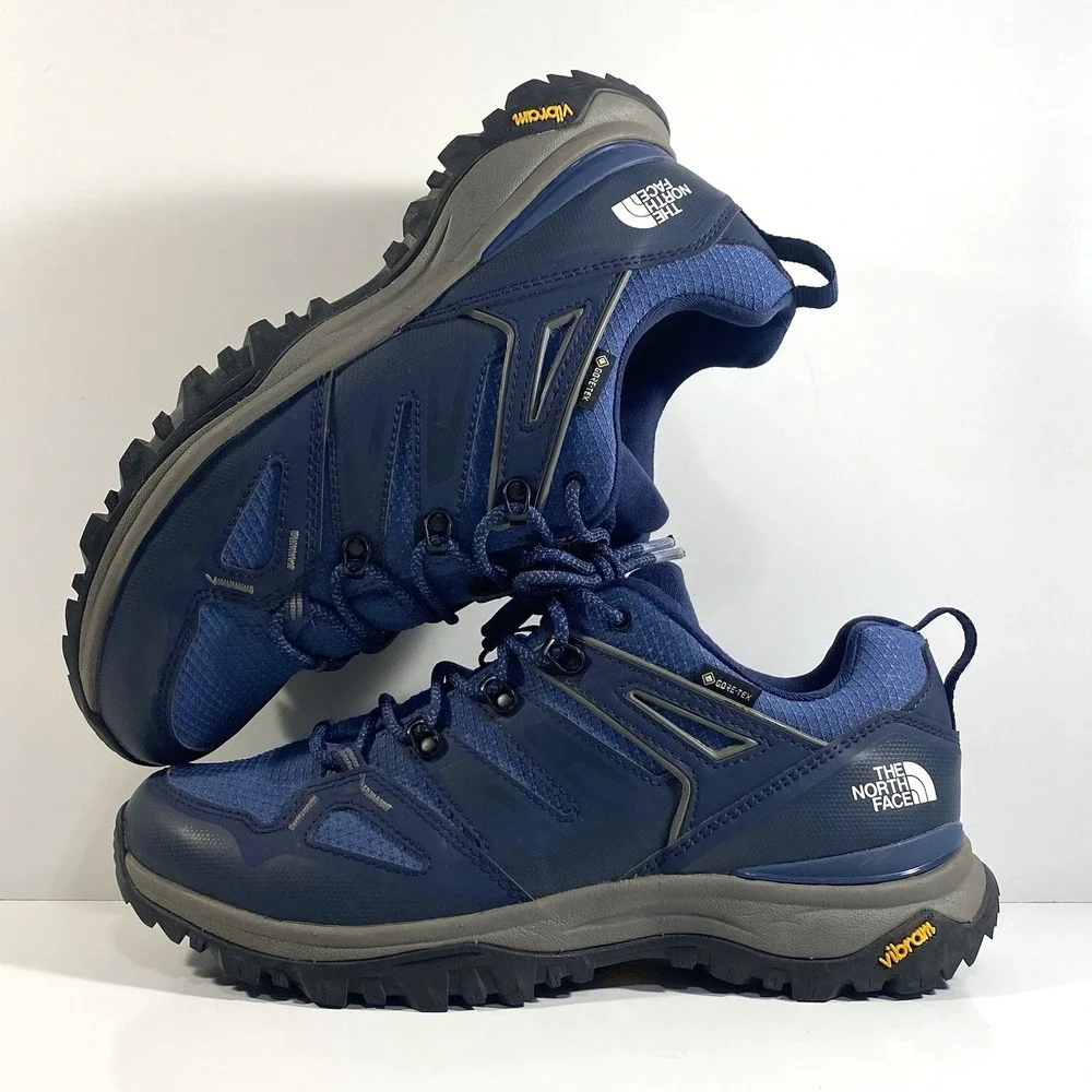 The North Face Mens Size 9 Hedgehog Gore-Tex Vibra Hiking Shoes Summit Navy Blue